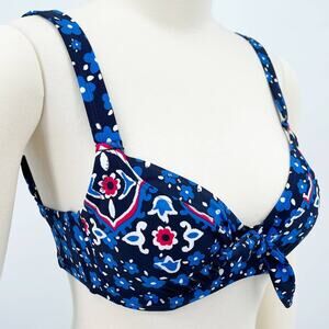 SWIMSUITS FOR ALL Paisley Bow Underwire Bikini Top